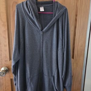 Terra & Sky Charcoal Zip-Up Jacket